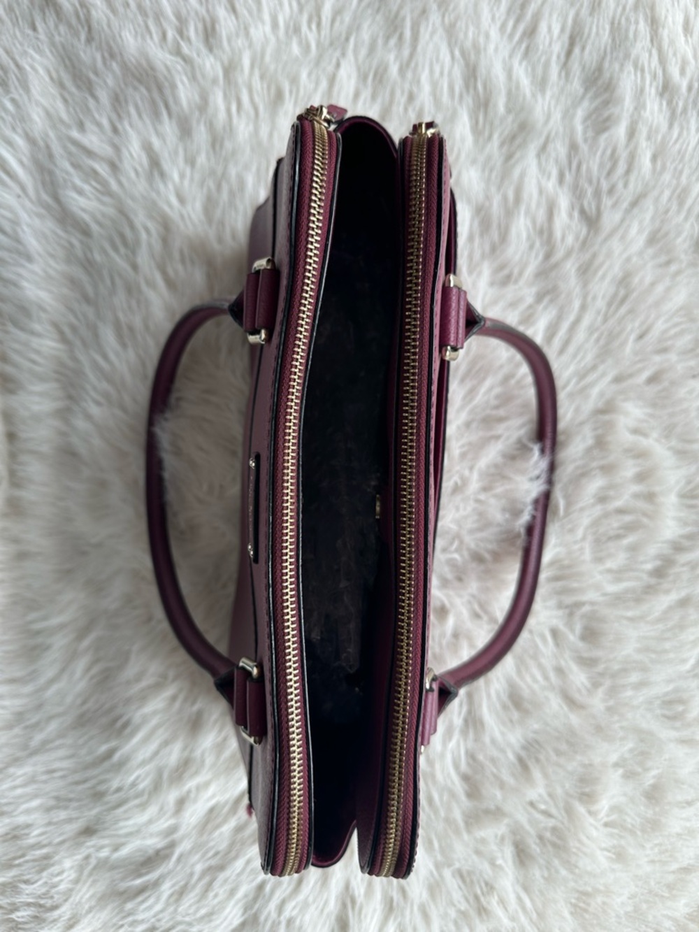 kate spade Plum Leather Satchel - Picture 3 of 16